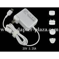 ADP001 ADP004 PA-1650-37N PC-VP-BP87 OP-520-76428 Replacement NEC 20V 3.25A 65W AC Power Adapter Supply Tip Sq - Click Image to Close