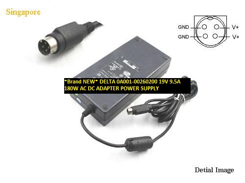 *Brand NEW* 180W AC DC ADAPTER DELTA 19V 9.5A 0A001-00260200 POWER SUPPLY