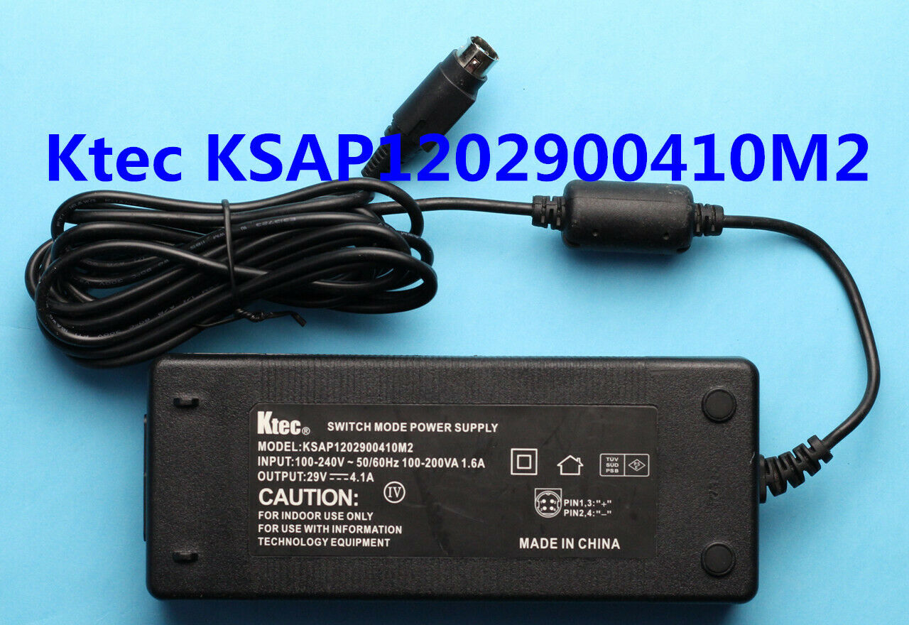 *Brand NEW*Ktec KSAP1202900410M2 29V 4.1A Power Supply Cord Left is positive, right is negative AC Adapter