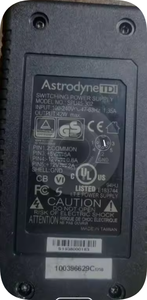 *Brand NEW*Xingbo SPU45-302 PCM50UT04 power adapter Astrodyne TDI charger +5V5A-12V0.8A+12V2A