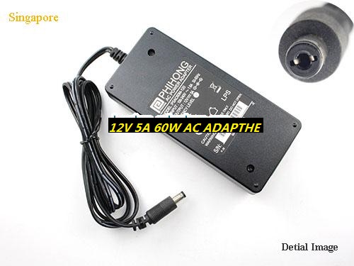 *Brand NEW* PSAC60M120 PSAC60M-120 PHIHONG 12V 5A 60W-5.5x2.1mm AC DC ADAPTHE POWER Supply