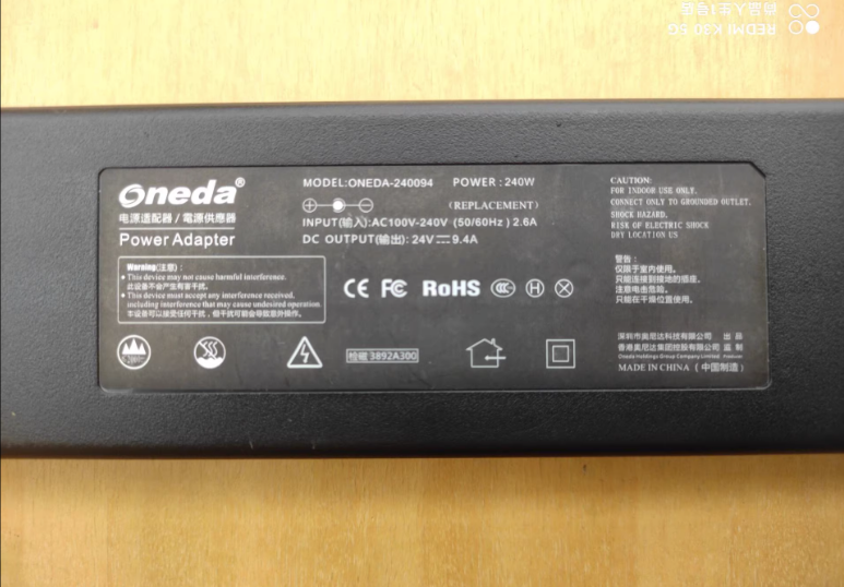 *Brand NEW* POWER Supply Oneda ONEDA-240094 24V 9.4A AC DC ADAPTHE