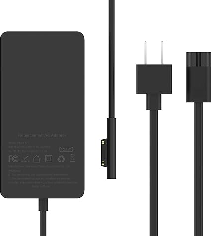 127W Charger for Microsoft Surface Book 3, Compatible with 102W Surface Book 2, 1, Laptop Studio 2, 1, Power A