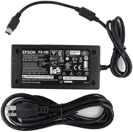 24V AC Adapter Replacement Fit for Epson PS-180 PS-170 PS-150 PSA242 C32C825343 M159A M159B M235A M129C TM-T88