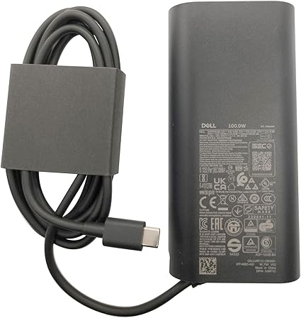 Dell Laptop Charger 100W Watt USB Type C Thunderbolt 3 AC Power Adapter DA100PM220 LA100PM220 HA100PM220 Bran