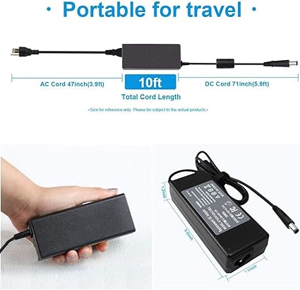 HP AC Adapter Charger for Pavilion 23-Inch All-in-One, Touchsmart All-in-One, EliteBook 840 G1 Connector Type