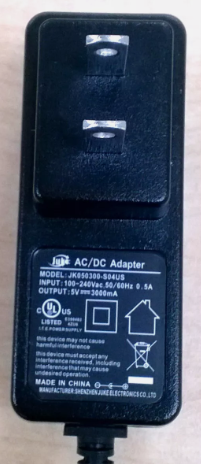 *Brand NEW*Genuine JUKE 5V DC 3000mA AC/DC Adapter JK050300-S04US Power Supply