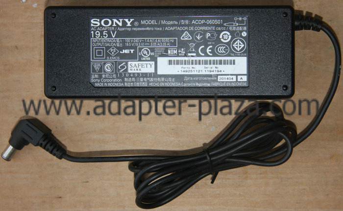 *Brand NEW* SONY DC 19.5V 3.05A (60W) for ACDP-060S01 AC DC Adapter POWER SUPPLY
