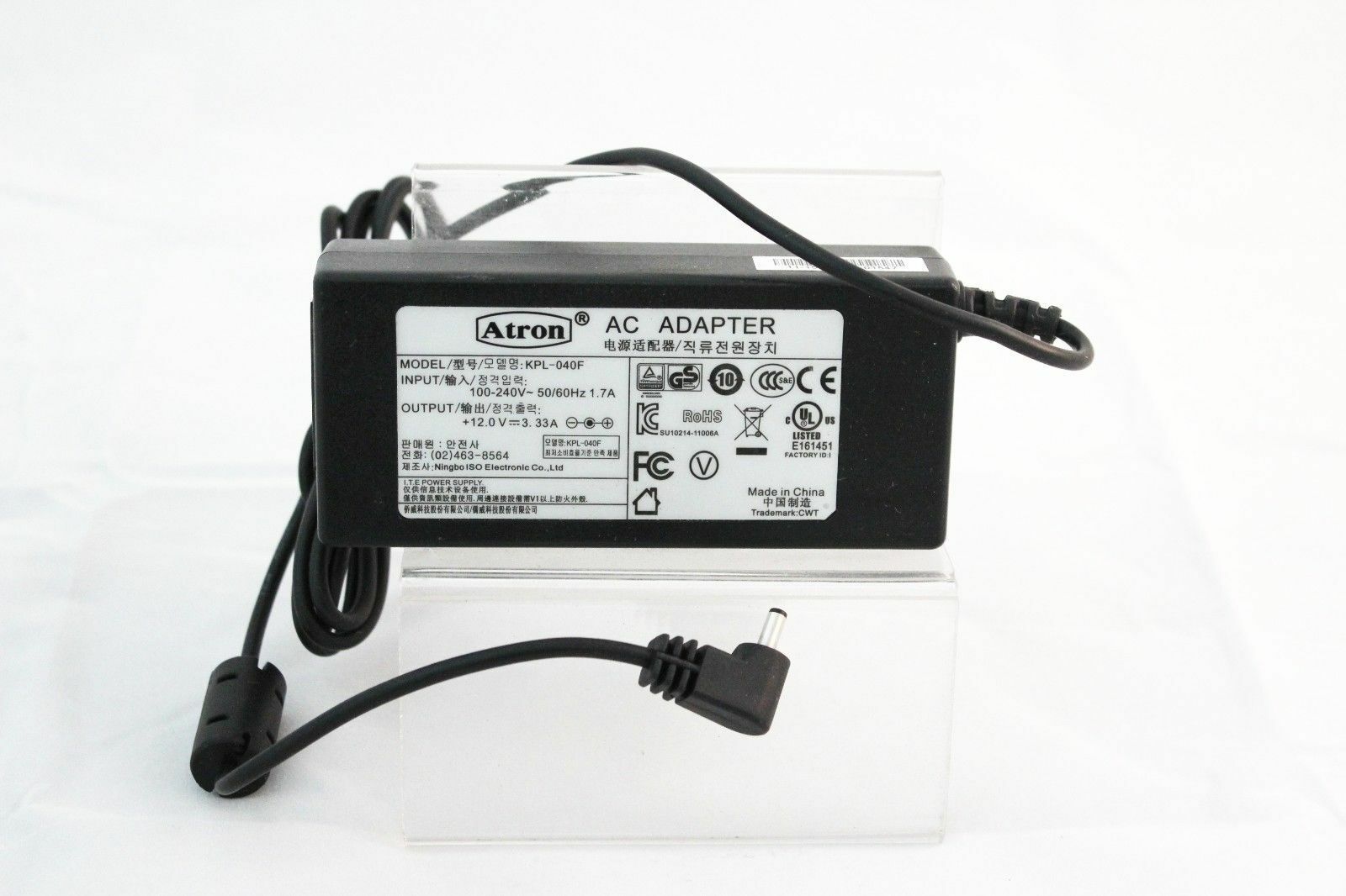 *Brand NEW*Atron KPL-040F 100-240V INPUT 50/60Hz 1.7A OUTPUT +12.0V-3.33A AC POWER ADAPTER