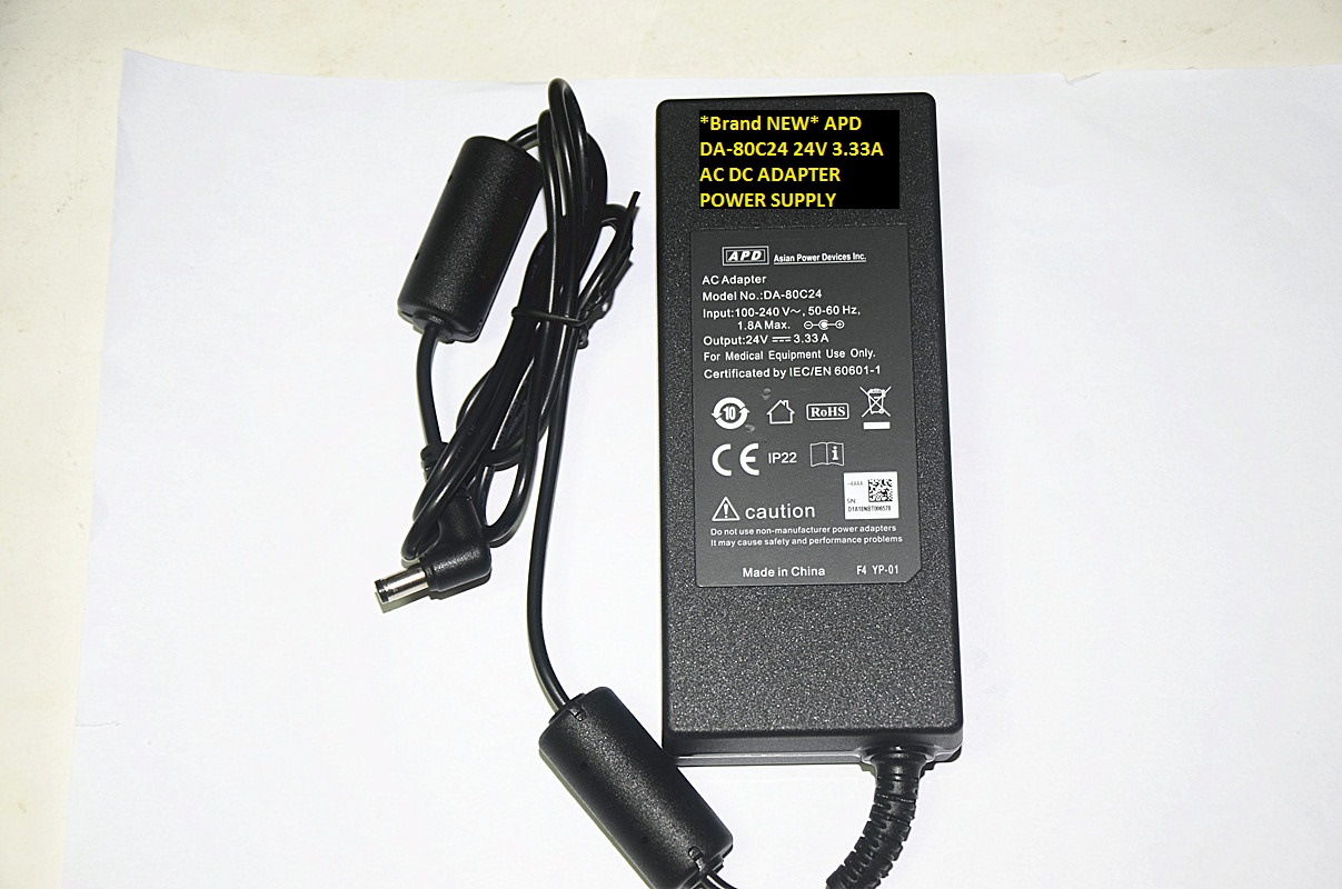 *Brand NEW*APD 24V 3.33A DA-80C24 AC DC ADAPTER POWER SUPPLY