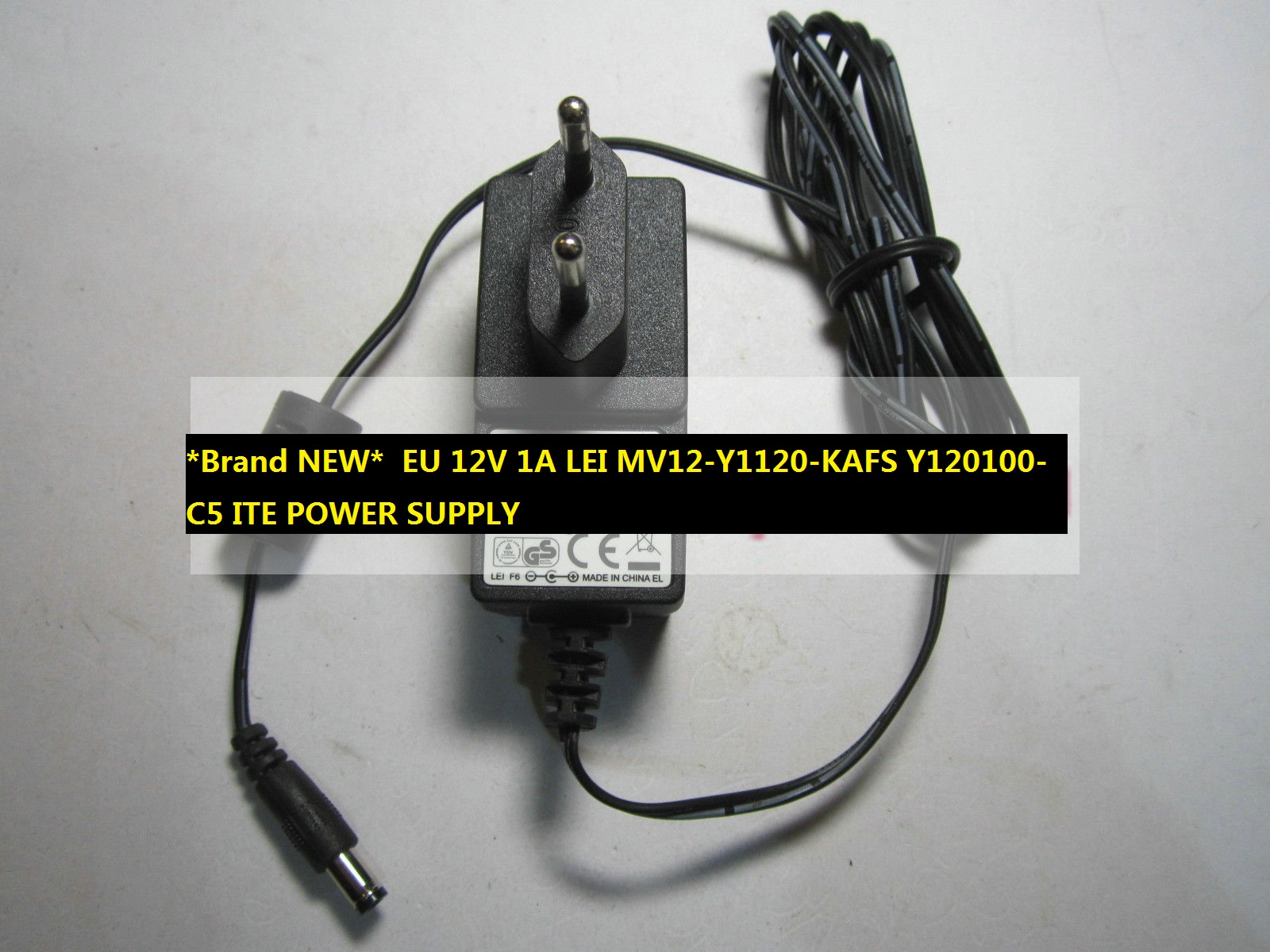 *Brand NEW* EU 12V 1A LEI MV12-Y1120-KAFS Y120100-C5 ITE POWER SUPPLY - Click Image to Close