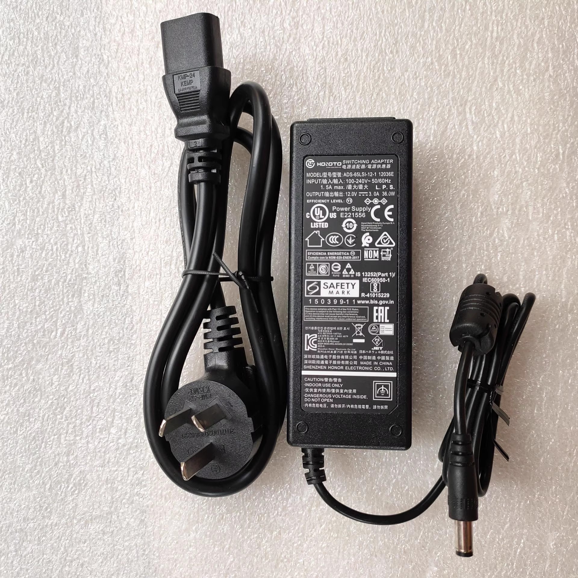 *Brand NEW*HOIOTO 12V 3A 36W AC DC ADAPTHE ADS-65LSI-12-1 12036E POWER Supply