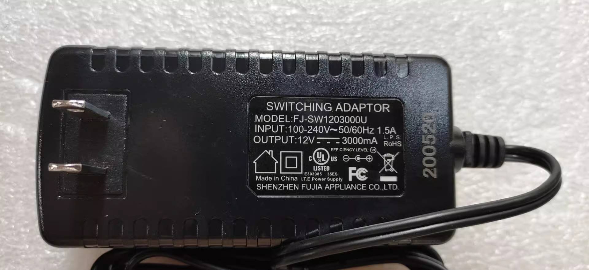 *Brand NEW*FJ-SW1203000U FUJIA 12V 3000MA AC DC ADAPTHE POWER Supply