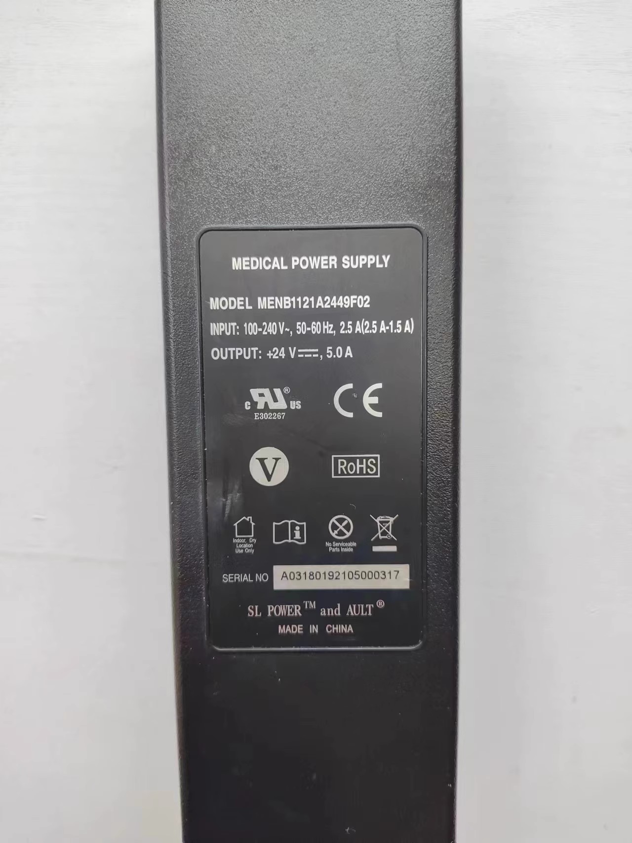 *Brand NEW*MENB1121A2449F02 MEDICAL 24V 5.0A AC/DC AC ADAPTER POWER Supply