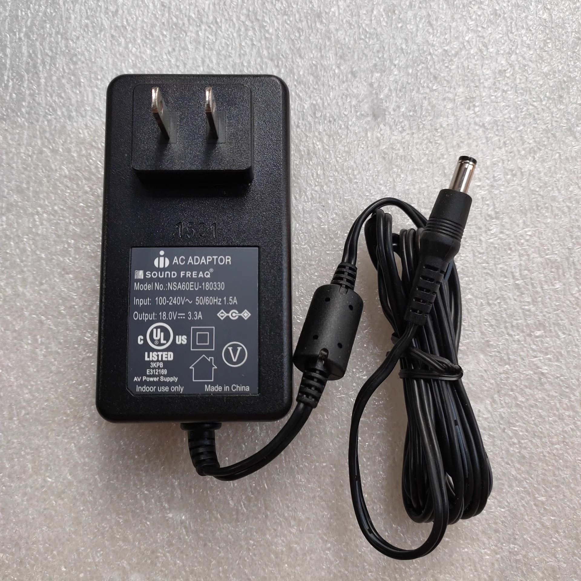 *Brand NEW*POWER Supply SOUND FREAQ NSA60EU-180330 18V 3.3A AC DC ADAPTHE - Click Image to Close