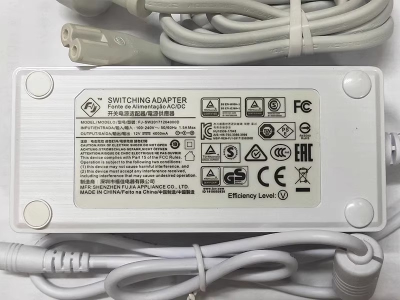 *Brand NEW*AC100-240V 50/60Hz FJ 12V 4A AC DC ADAPTHE FJ-SW20171204000D POWER Supply