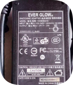 *Brand NEW*Original EVERGLOW WDS060240 24V 2.5A AC Adapter Power Supply