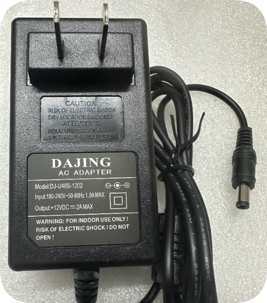 *Brand NEW*Original DAJING Dajing + DC12V 2A MAX power adapter DJ-U48S-1202 power cord