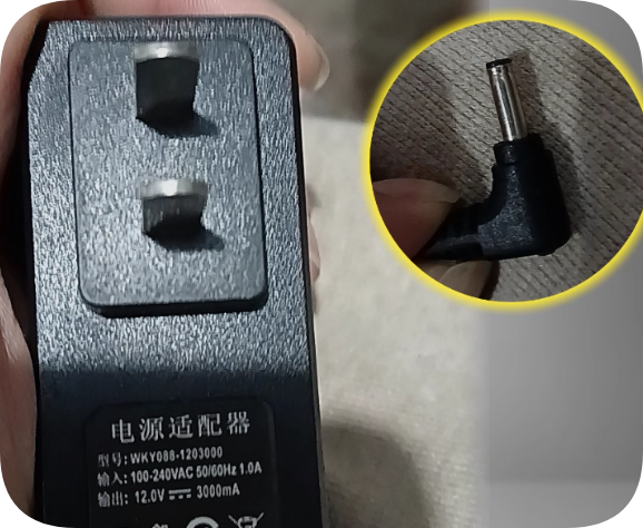 *Brand NEW*Applicable to WKY088-1203000 power supply 12V3000mA round port 3.5mm laptop tablet adapter
