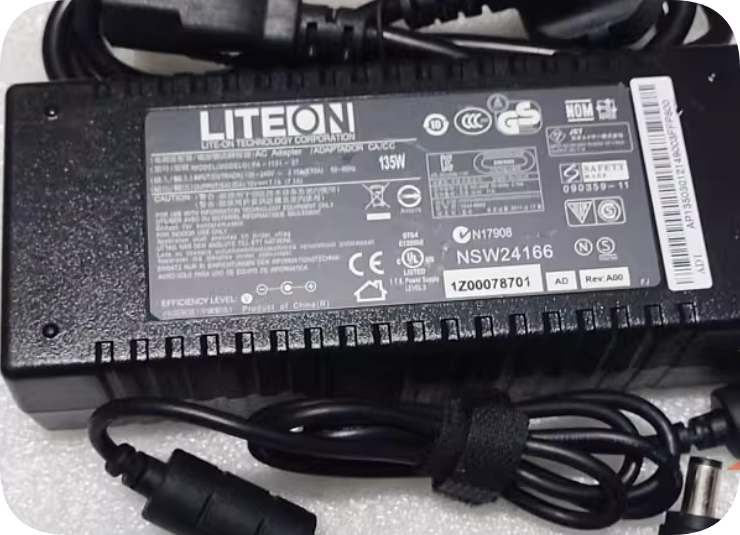 *Brand NEW*LITEON Liteon 19V7.1A power adapter universal 19V6.32A large-mouth needle-free charging cable trans