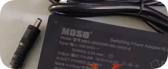*Brand NEW*MSS-Z6000WR190-120C0-E MOSO 19V6A power adapter for laptop computer with round head hole charging c