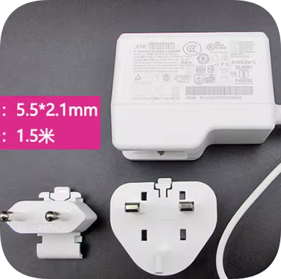 *Brand NEW*White APD WB-24J12R WB-24J12RGK-DCAD original 12V2A power adapter with two detachable plugs for UK