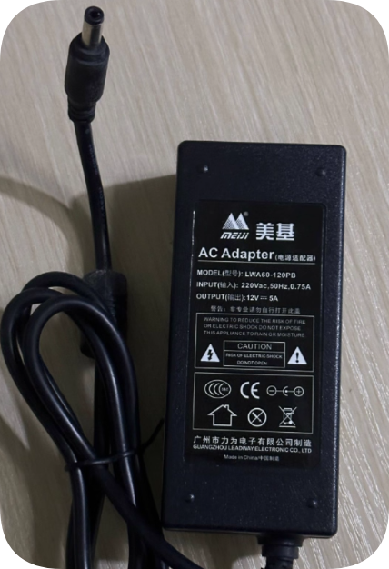 *Brand NEW*New Meiji 12V5A power adapter model LWA60-120PB charger transformer power supply