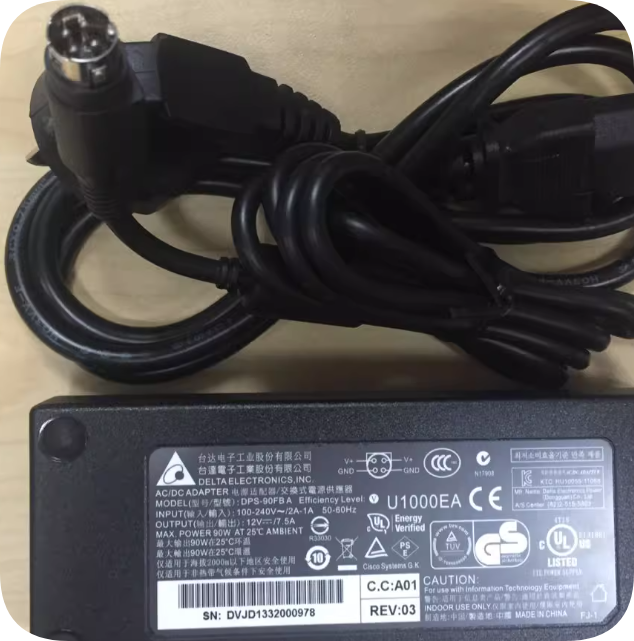 *Brand NEW*12V 7.5A Hanbang DVR DPS-90FBA Delta four-pin power adapter 4-pin