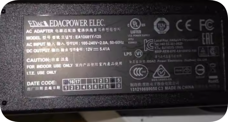 *Brand NEW*Synology DS718+ 716 12V 5.41A Power Adapter Delta EA10681Y-120 Charging Cable