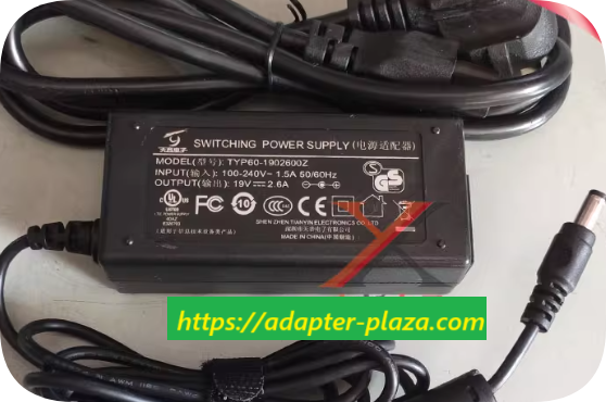 *Brand NEW* TYP60-1902600Z Tianyin 19V2.6A power adapter universal 19V2.5A2.37A2.1A speaker box charging line