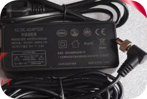 *Brand NEW* 24V 3A power adapter round port 5.5*2.1 charging cable KS75DH-2400300 DC supply transformer
