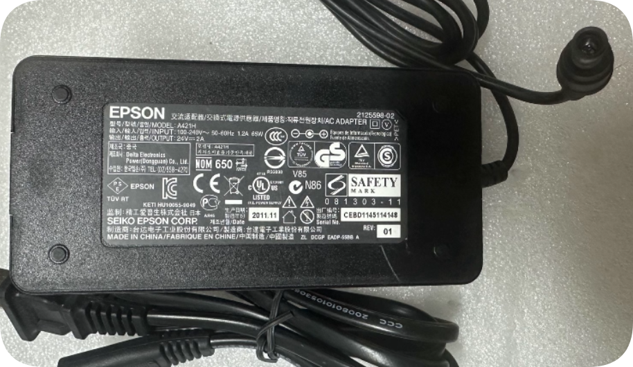 *Brand NEW*Original EPSON Scanner A441H A421H Power Adapter 24V1.37A2.5A Universal
