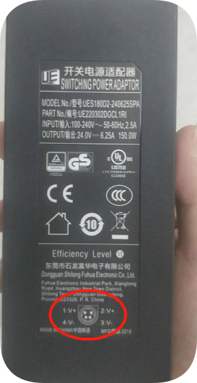 *Brand NEW*Shilong Fuhua 24V6.25A four-pin power adapter UES180D2-240625SPA line DC24V150W