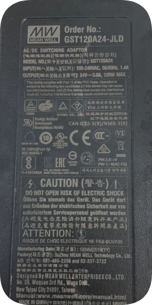 *Brand NEW*GST120A24-JLD power adapter MEAN WELL 24V5A three-pin converter MEAN WELL MW charger