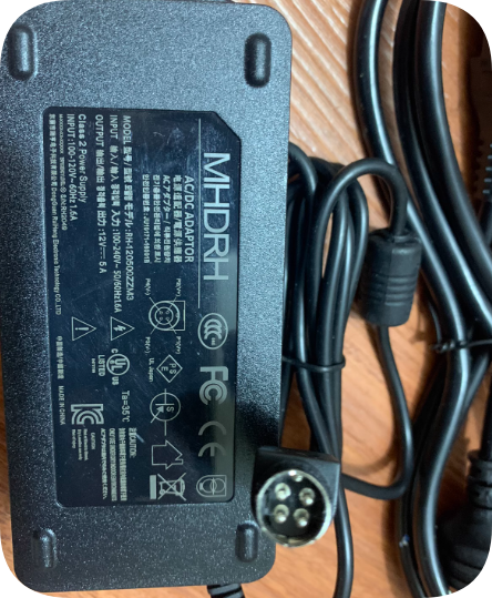 *Brand NEW*MHDRH RH-120500ZZM3 All-in-one Cash Register Power Adapter 12V5A 4-pin 4-hole Charger Cable