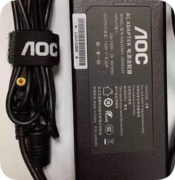 *Brand NEW*AOC computer all-in-one 238A737404 all-in-one power adapter + 19V6.32A power charger cable