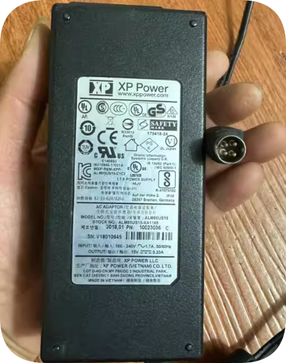 *Brand NEW*XP Power ALM85US15-XA1185 Power Adapter 15V 5.33A 4-pin 4-hole Charger Cable