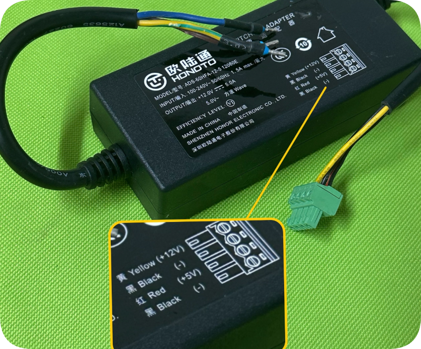 *Brand NEW*ADS-60HFA-12-512060E Power Supply Cable Eurolink 12V 5A 5V Green Square Wave Power Adapter