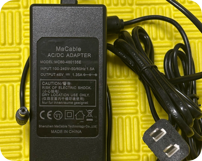 Hikvision Ethernet Switch DS3E0105PEC Power Adapter 48V 1.35A Charging Transformer Cable DS3E0109SPE Ethernet