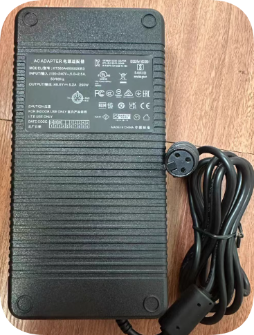 *Brand NEW*48V 249.6W power cord KT360A4800520B3 for photography light 3-hole XLR connector 48V 5.2A charger