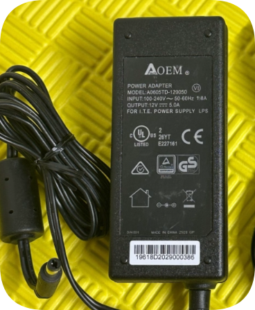 *Brand NEW*AOEM power supply, model A0605TD-120050 output 12V 5.0A round connector 5.5*2.1