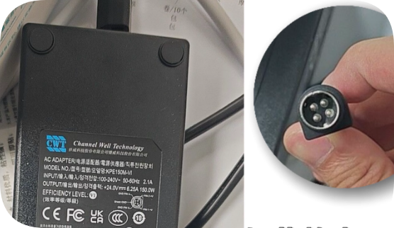 *Brand NEW*Cable KPE150M-VI CWT Qiaowei 24V 6.25A Four-Needle Cell Counter Power Adapter