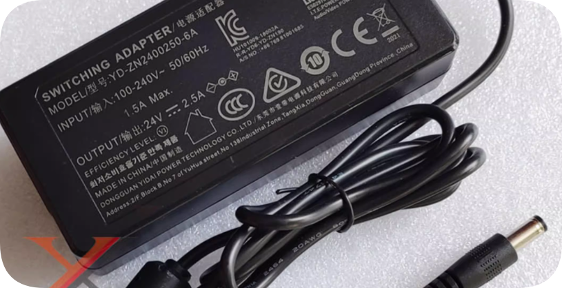 *Brand NEW*YD-ZN2400250-6A 24V 2.5A power adapter round port charging cable DC 60W transformer