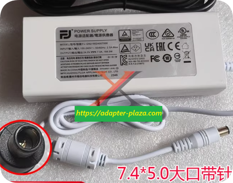*Brand NEW*FJ 24V 7A Power Adapter FJ-GN218024007000 Large-diameter Charging Cable with Pins 168W Transformer