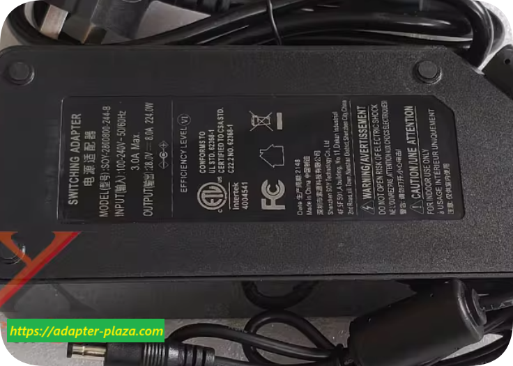 *Brand NEW*Soyuan 28V 8A power adapter SOY-2800800-244-B for aquarium pumps fish tanks LED grow lights access