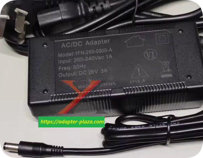 *Brand NEW*1FH-260-0300-A DC 26V 3000mA with 78W transformer supplied 26V 3A power adapter cable