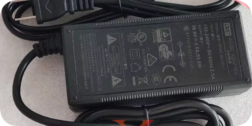 *Brand NEW*GVE 36V 2.6A Power Adapter GM95-360260-D Charging Cable DC Transformer 93.6W
