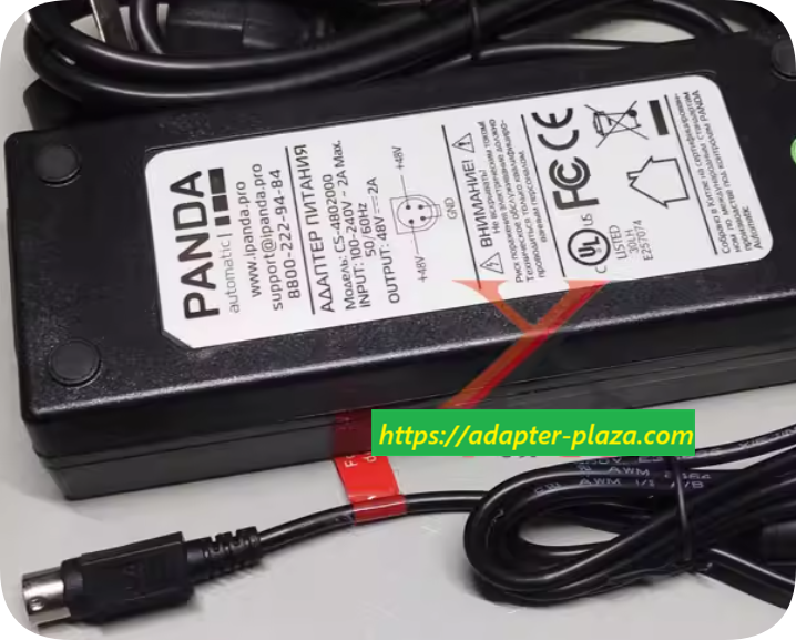 *Brand NEW* PANDA 48V 2A power adapter universal DC 48V 1.5A 1A round four-pin 4-core POE charging cable with