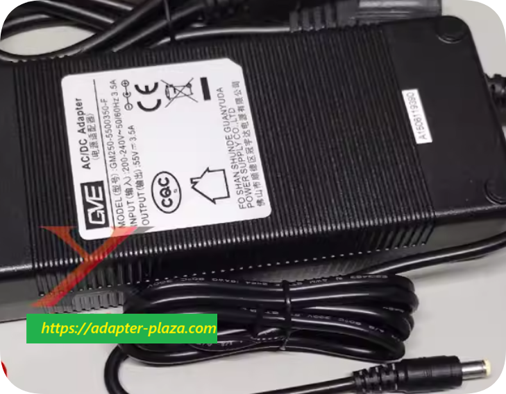 *Brand NEW*GVE Crown Yuda 55V 3.5A 192W Power Adapter GM250-5500350-F Charging Cable POE and Transformer