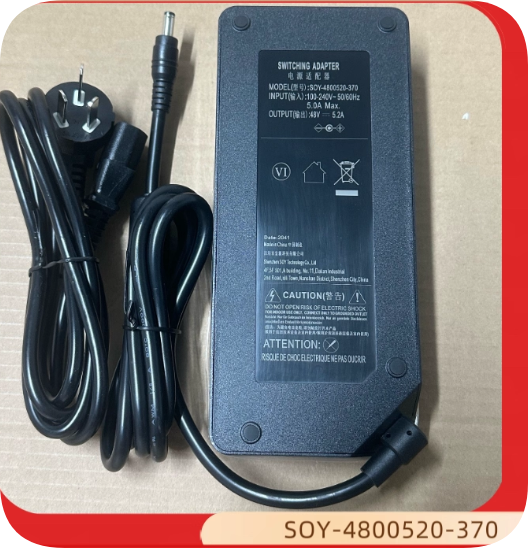 *Brand NEW*SOY-4800520-370 Power Adapter 48V 5.2A Round Port 5525mm Power Transformer Charger